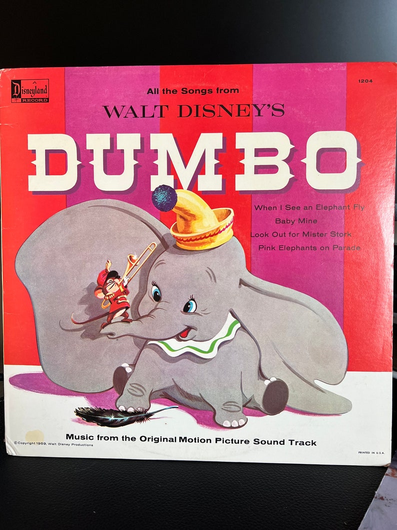 Walt Disney Dumbo Disneyland Records Record Album Vinyl LP 1959 - Etsy