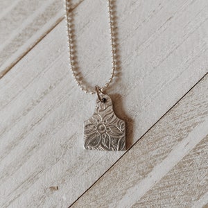 Floral Ear Tag Necklace