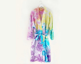 tie dye dressing gown