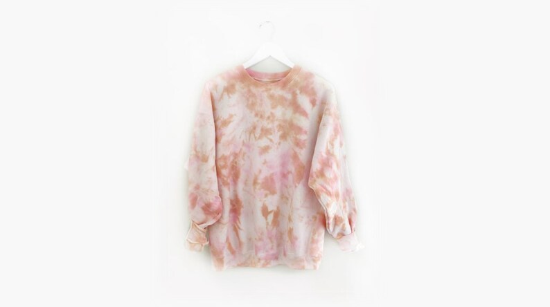 DUSTDYE ROSE 3 tie-dye fleece pullover sweatshirt | Etsy