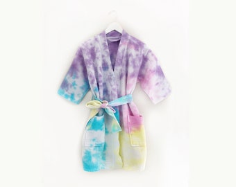 CANDYE CRUSH ROBE <3 mini waffle kimono robe - tie-dye - for adults