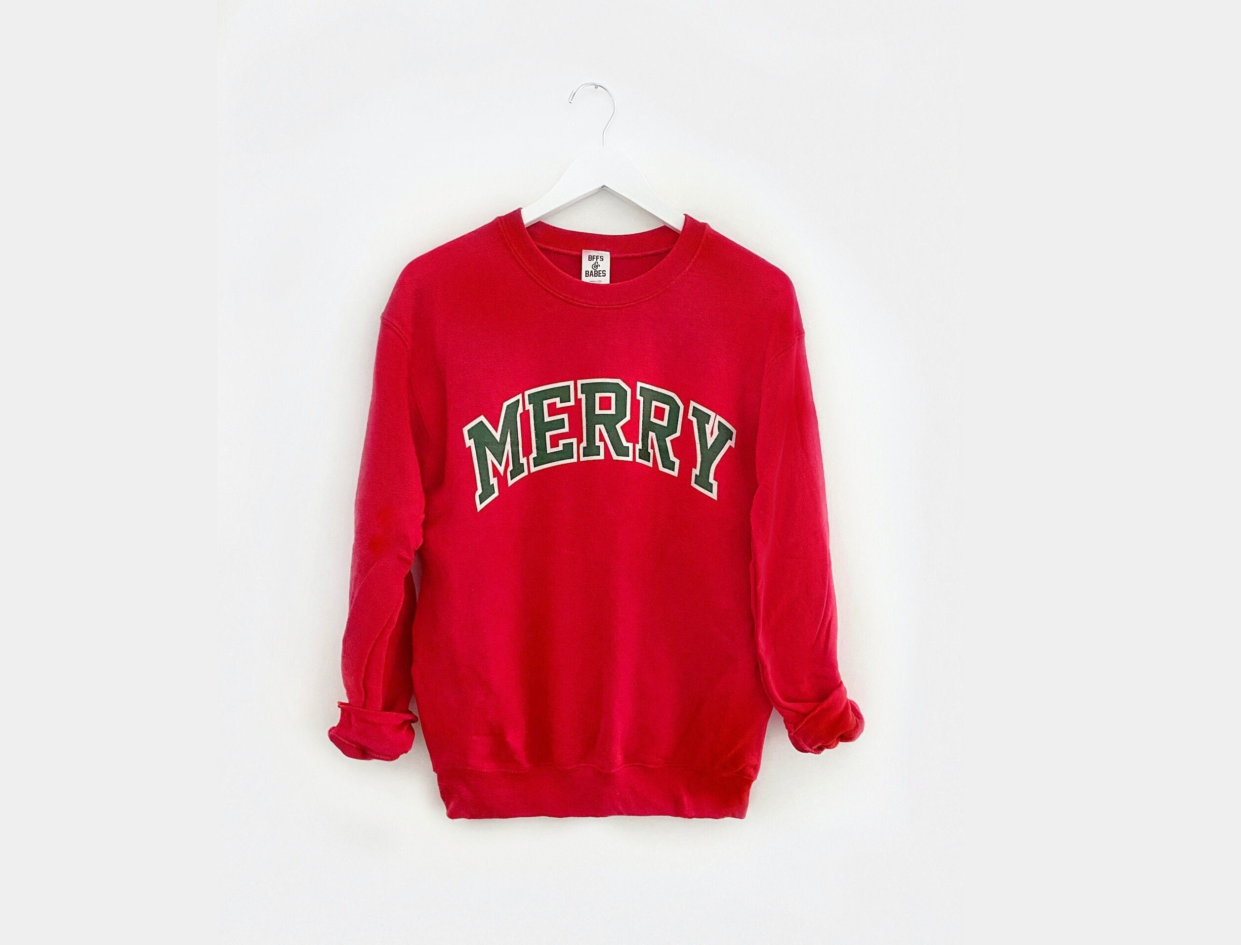 Red merry sweatshirt hotsell