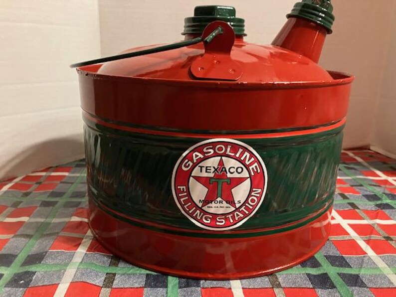TEXACO Vintage Dome Top GAS Kerosene CAN Station Coal Oil 2-3 Gallon ...