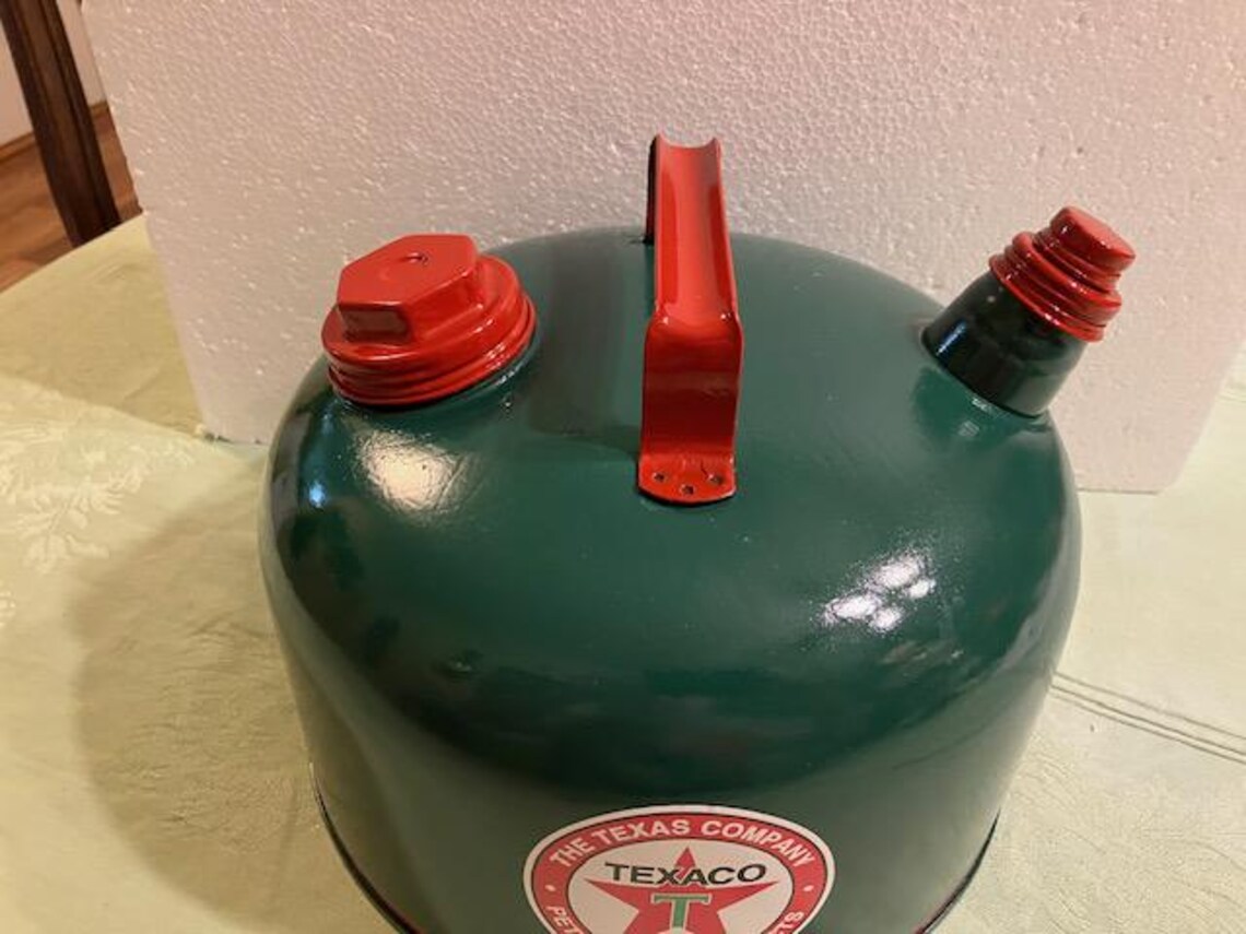 TEXACO Vintage Dome Top GAS Kerosene CAN Station Coal Oil 2 Gallon ...
