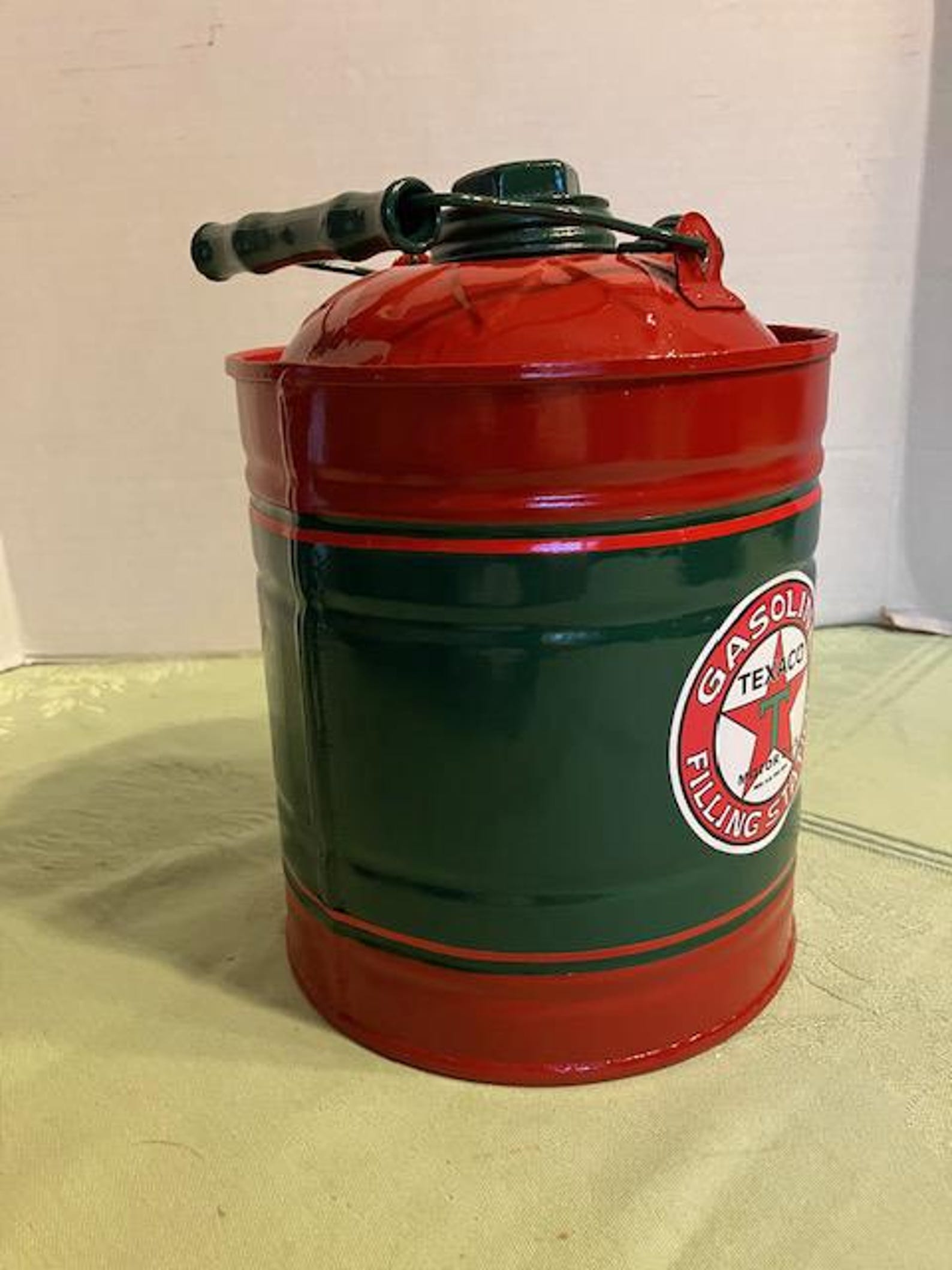 TEXACO Vintage Gas Kerosene CAN Station Coal Oil 1 Gallon Motor Decal ...
