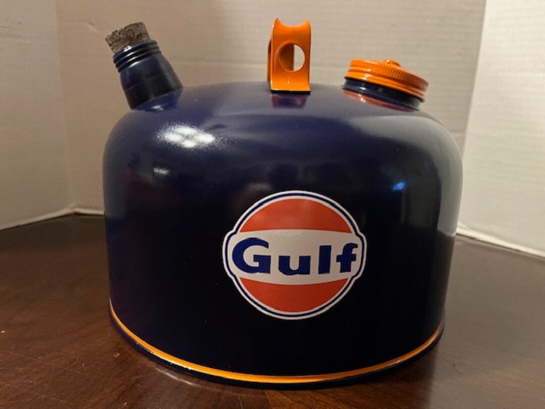 GULF Vintage Dome Top GAS Kerosene CAN Station Coal Oil 2 - Etsy
