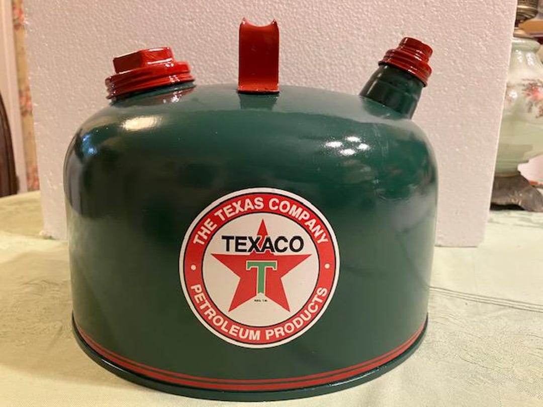 TEXACO Vintage Dome Top GAS Kerosene CAN Station Coal Oil 2 Gallon ...