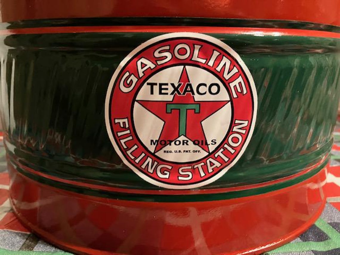 TEXACO Vintage Dome Top GAS Kerosene CAN Station Coal Oil 2-3 Gallon ...