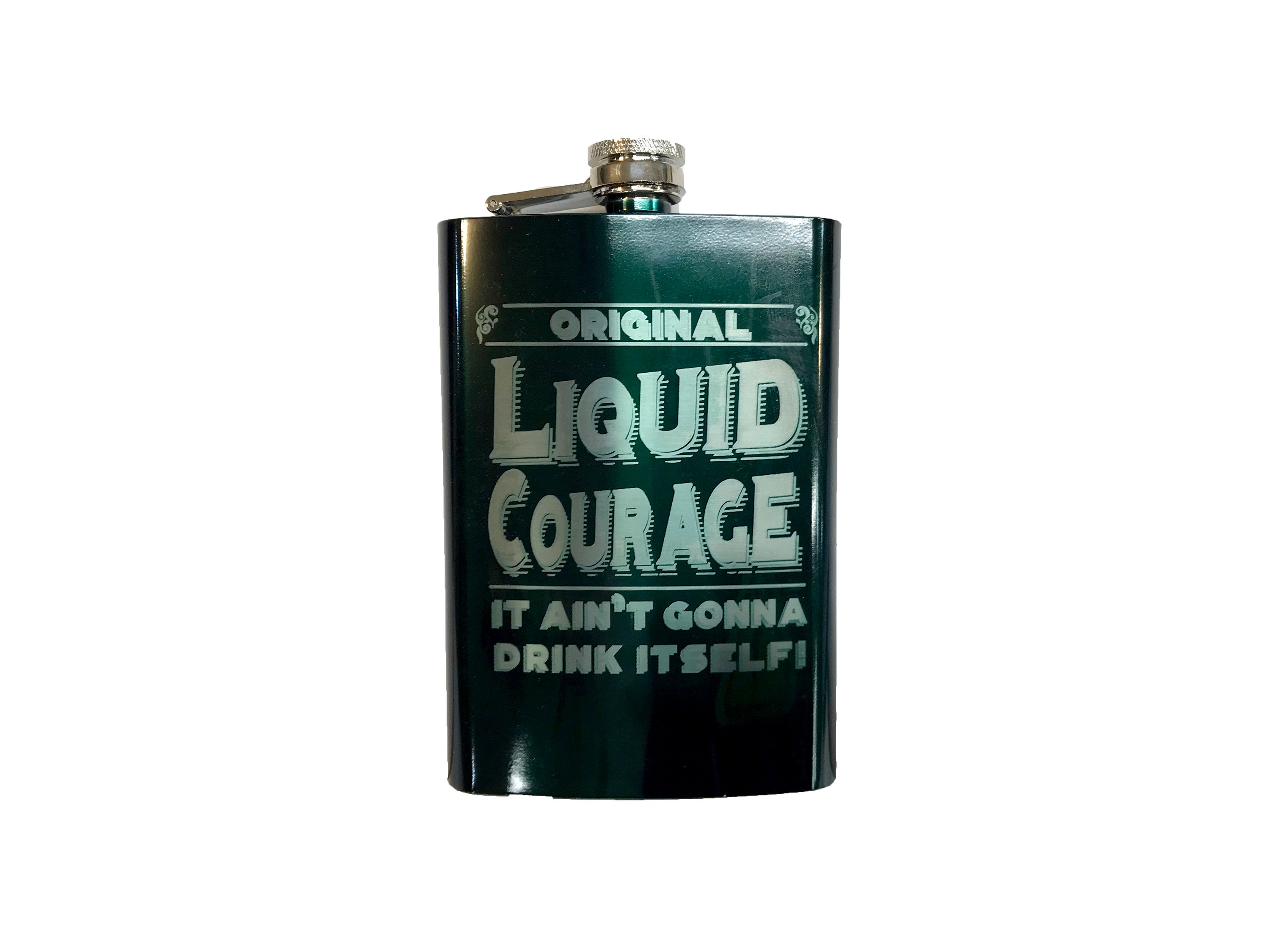 Liquid Courage Flask Etsy