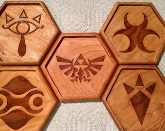 Legend of Zelda Wooden Coasters