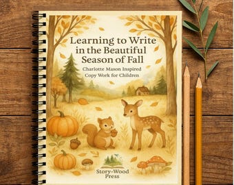 Fall Handwriting Practice Workbook: Charlotte Mason Homeschool (PDF Download)