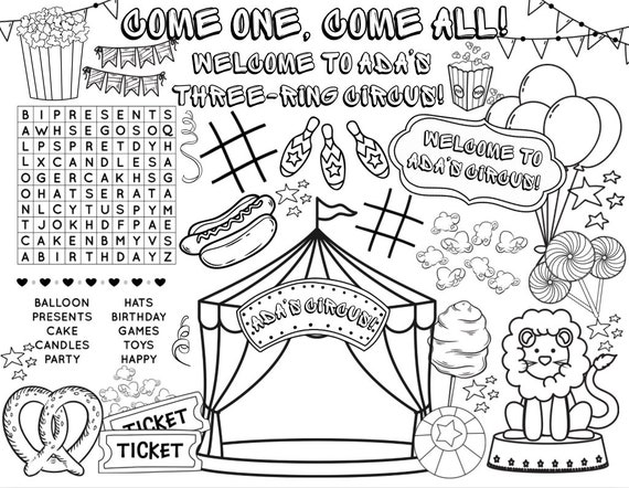 Block poster Carnival - coloring page for 25 people - Yoors