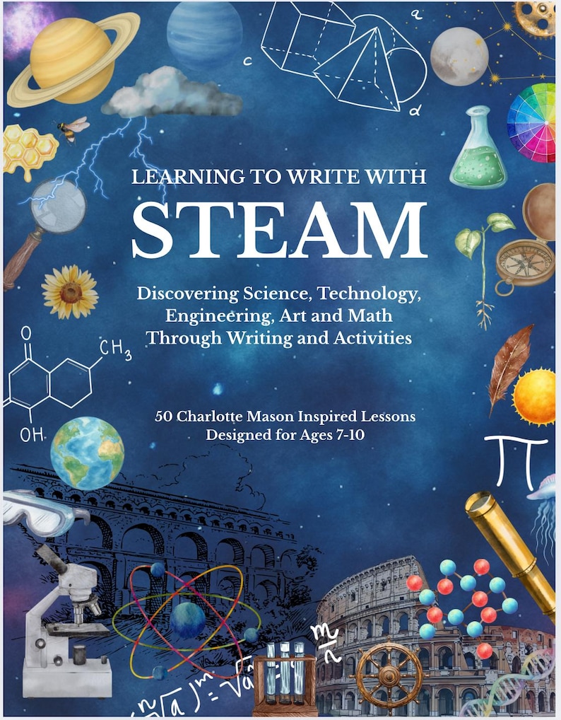 STEAM Schrijfwerkboek: Charlotte Mason-geïnspireerd leren voor kinderen van 7-10 jaar afbeelding 3