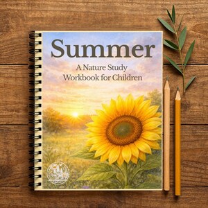 Sommarens naturstudiearbetsbok för barn | Handstil, poesi, aktiviteter (PDF-nedladdning)