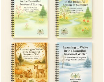 Charlotte Mason Inspired Copywork Workbook Bundle: 4 Seasons Handwriting (PDF Download)