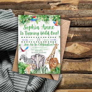 Customizable Wild One Party Invitations, Two Wild Birthday Party, Second Birthday Invitation, Childrens Birthday Invitations, First Birthday