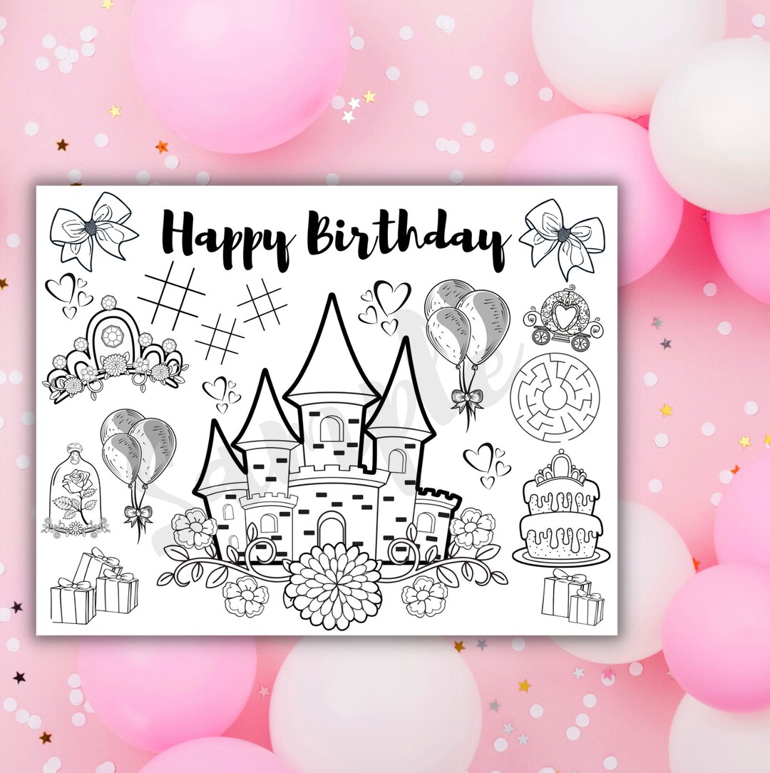 Happy Birthday Princess Printable, Princess Theme, Princess Party ...