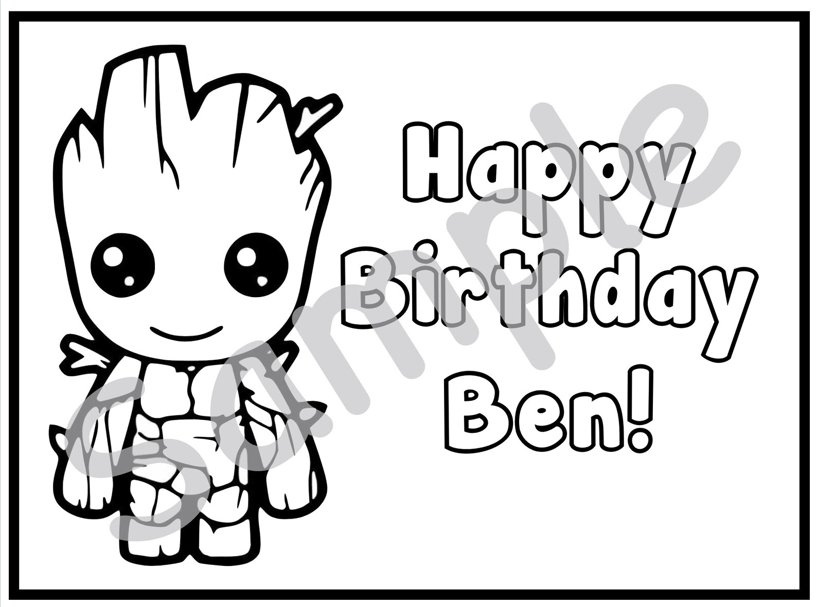 Baby Groot Birthday Printable - Etsy
