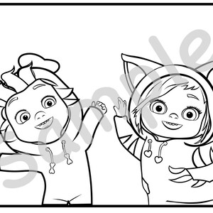 Set of 5 Dave and Ava Printable Coloring Pages Great for | Etsy