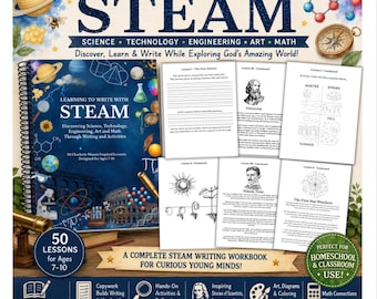 STEAM Copywork Workbook: Charlotte Mason Inspired Learning for Ages 7-10