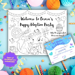 Customizable Puppy Adoption Birthday Party Printable and Adoption ...