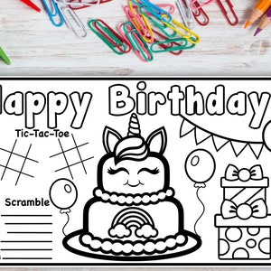 Unicorn Birthday Printable - Etsy