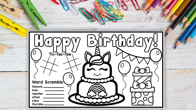 Unicorn Birthday Printable - Etsy