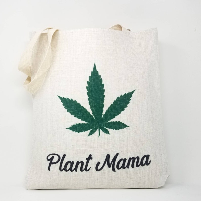 Hemp Market Bag Growing Food|Plant Lady Stoner Gift Cannabis Plant Mama Tote Bag