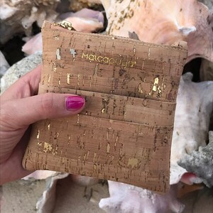 Kleiner Geldbeutel, Kork, Portemonnaie, Täschchen, Reißverschluss Tasche, Münzgeldbeutel, Nachhaltig