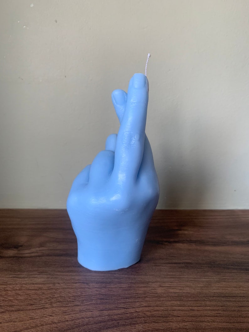 Hand Candle / Hand Gesture Candle / Crossed Fingers Candle Etsy