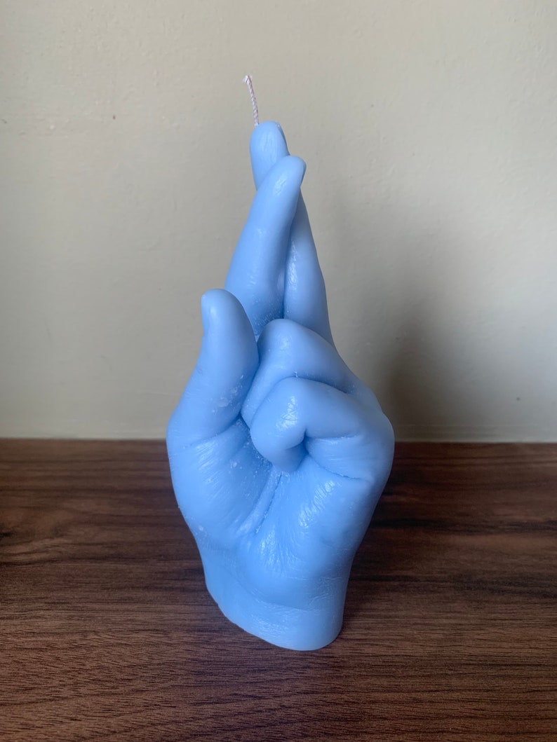 Hand Candle / Hand Gesture Candle / Crossed Fingers Candle Etsy