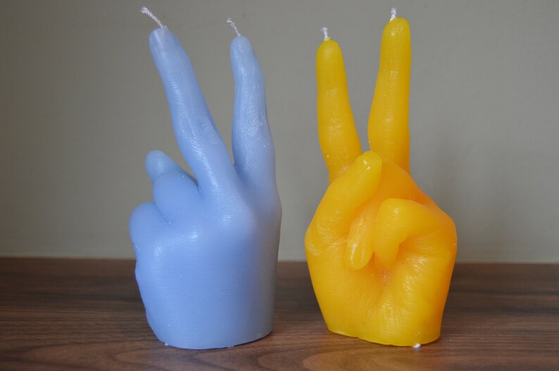 Yellow CandleHand Crossed Fingers Hand Gesture Candle