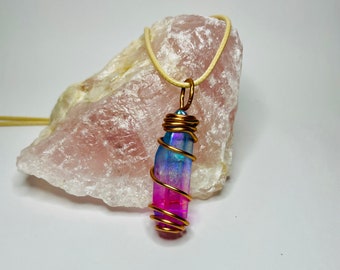 Wire Wrapped, Crystal Necklaces