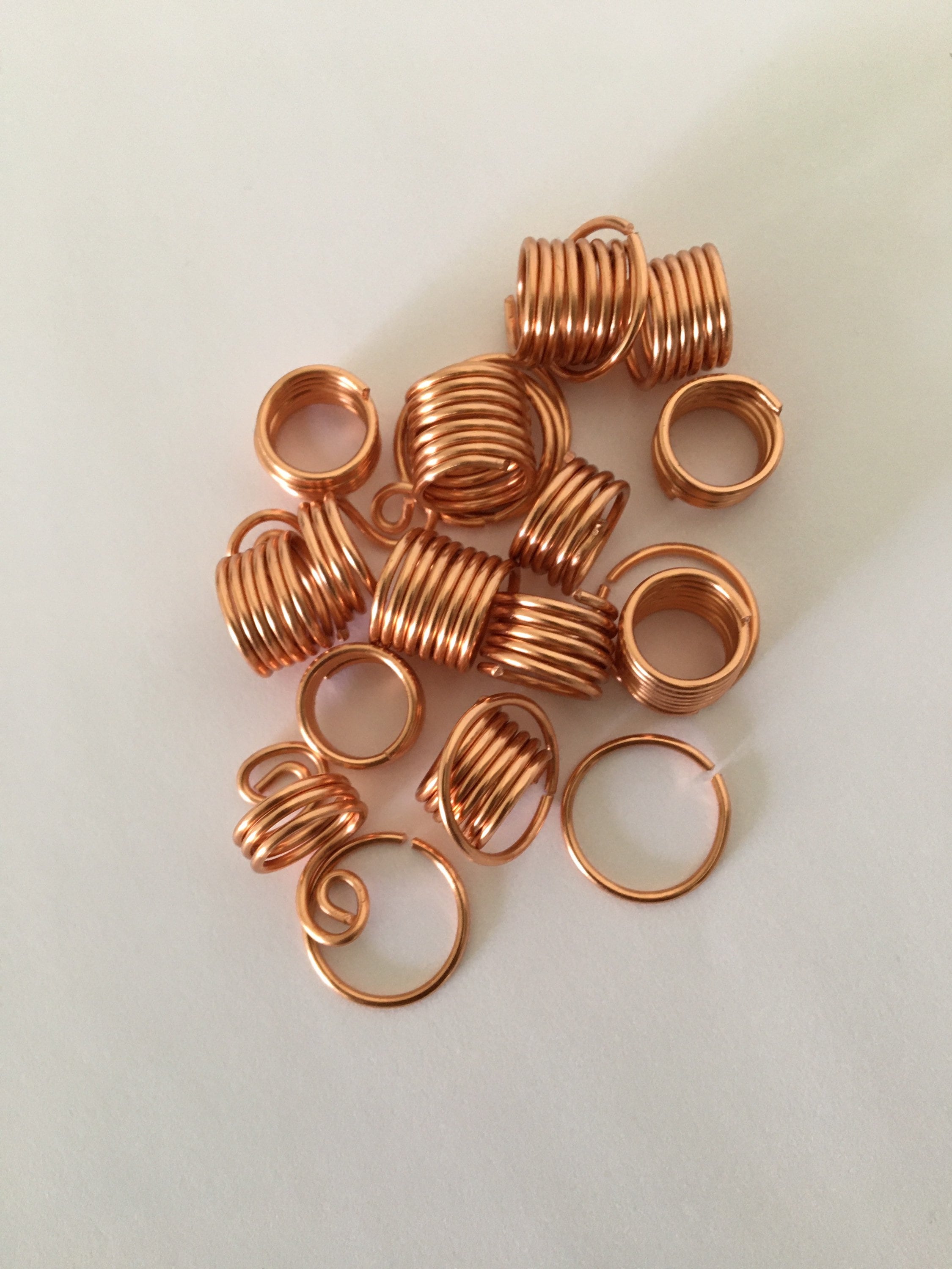 Copper Spiral Braid Hair Coil Cuffs Loc Hair Coils Hair Etsy UK