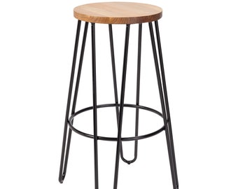 Bar Stool, Round Top Bar Stool, Industrial stool, Industrial furniture