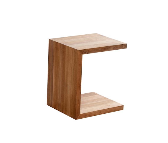 C Side Table Wooden C Table C End Table Housewarming Gift Etsy