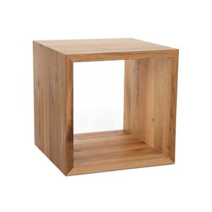 Cube Side Table, Wooden Cube Side Table, Open Cube Side Table, Handmade