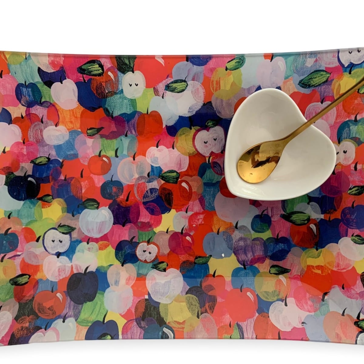 Rainbow Apples: Apple Honey Dish Set Rosh Hashanah Apple Tray jewish High Holidays Jewish New Year L'shana Tova 7x10 - Etsy