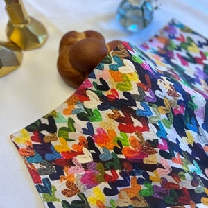 Heart Tree - Challah Cover {Shabbat Challah Cover, Challah Cover, Unique Jewish Gifts, Colorful Challah Covers} 21x15
