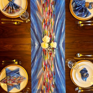 Crossing the Red Sea Table Runner,100% Cotton Fabric,Jewish Home Decor,Jewish Celebrations, Unique Jewish Gift,Passover Decor image 2
