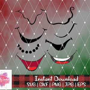 Caras de Navidad svg / Boca de muñeco de nieve / Cara linda Svg / Archivo cortado de muñeco de nieve / Cara de muñeco de nieve svg / Máscara de muñeco de nieve / SVG / EPS /