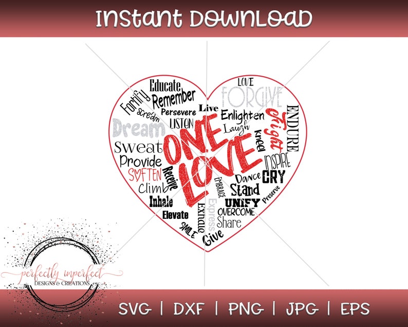 Download Instant Download Cut File Cricut One Love Svg Heart Svg Svg Cutting Files For Silhouette Painting Craft Supplies Tools Delage Com Br