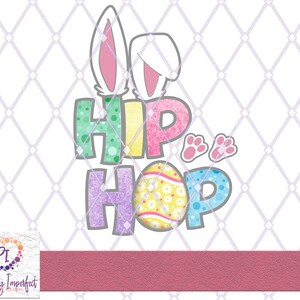 Easter PNG Design | Hip Hop | Digital Download | Printable Digital Art | Hip Hop SVG | Easter Design | Easter Bunny | Bunny EarsInst