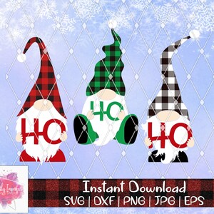 Christmas Gnomes SVG | HoHoHo svg | Funny Gnomes | Cute Gnomes Svg | Christmas svg | Scandinavian Gnomes | Buffalo Plaid