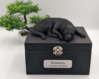 Luxe Rottweiler Asdoos | Rottweiler Asurn | Hondenas Urn | Huisdierenurn | Aangepaste metalen naamplaat.