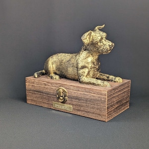 Yorkshire Terrier Ashes Urn: Hand-Painted 3D Print, Custom Name Plaque
