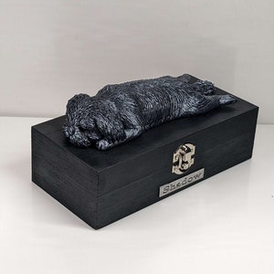 Luxury Shih Tzu Ashes Box | Shih Tzu Ashes Urn | Dog Ashes Urn | Pet Urn | Custom name plaque