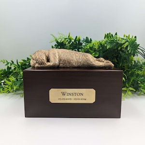 Luxury shih tzu Ashes Box | shih tzu Ashes Urn | Dog Ashes Urn | Pet Urn | Custom brass name plaque.