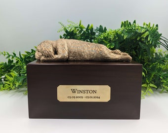 Luxury shih tzu Ashes Box | shih tzu Ashes Urn | Dog Ashes Urn | Pet Urn | Custom brass name plaque.