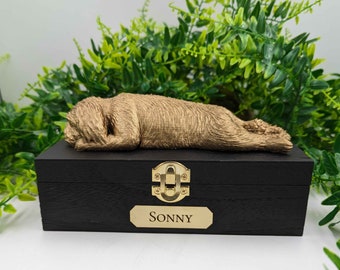 Luxury Shih Tzu Ashes Box | Shih Tzu Ashes Urn | Dog Ashes Urn | Pet Urn | Custom name plaque